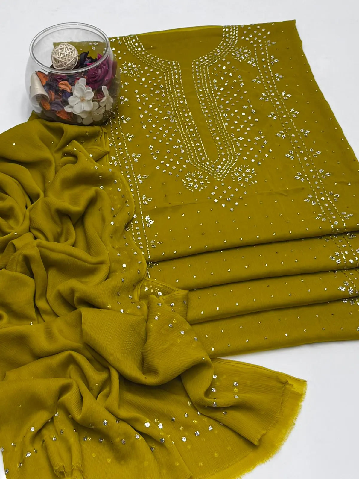 Bamber chiffon Mukesh 2 pc